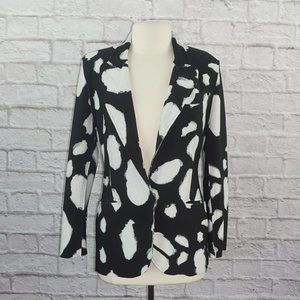Norma Kamali Black White Print Jacket